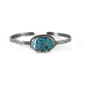 unEarthed cuff with chrysocolla
