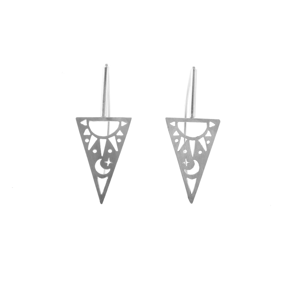 Triangle Sunshine Moonlight Earrings