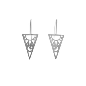 Triangle Sunshine Moonlight Earrings