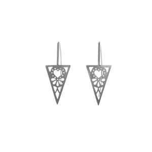 Triangle Corazon Earrings