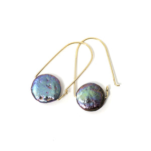 Black Pearl ~ Carry-On Hoop Earrings