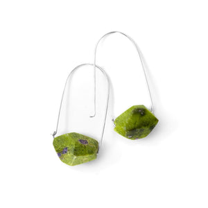 Stichtitic Serpentinite ~ Carry-On Hoop Earrings
