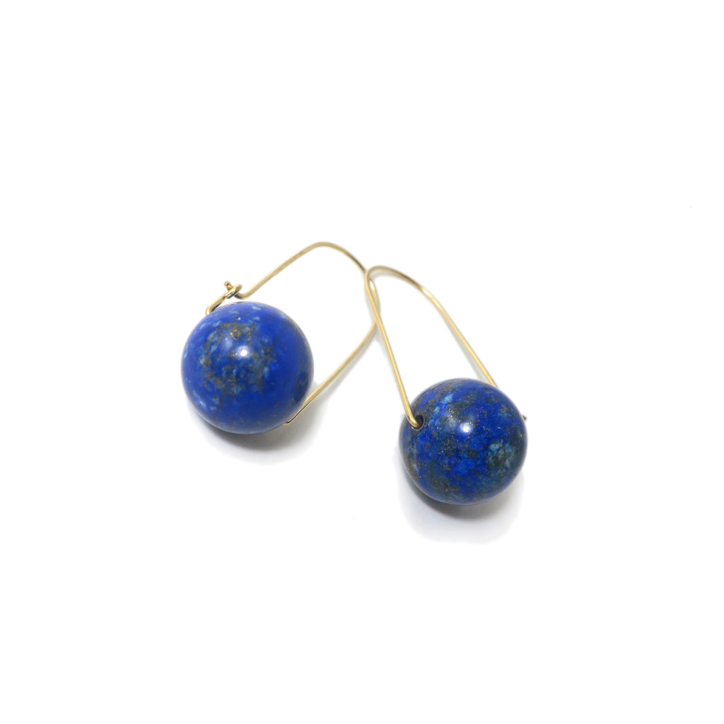 Lapis Lazuli ~ Carry-On Hoop Earrings