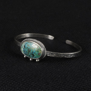 unEarthed cuff with chrysocolla