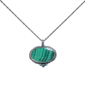 unEarthed necklace with malachite and green tourmaline