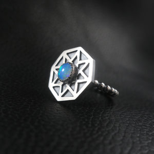 The Cosmos Ring with Opal