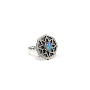 The Cosmos Ring with Opal