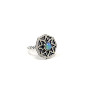 The Cosmos Ring with Opal