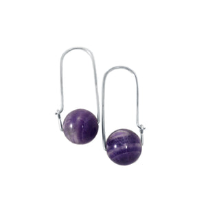 Amethyst  ~ Carry-On Hoop Earrings