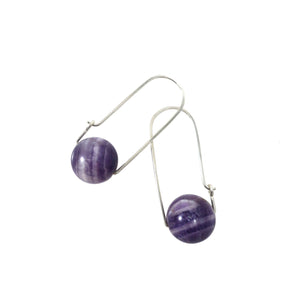 Amethyst  ~ Carry-On Hoop Earrings