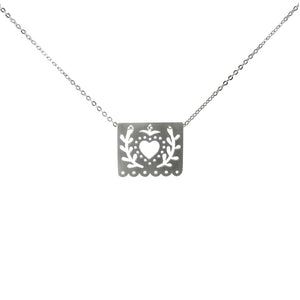 Small Papel Heart Pendant