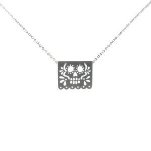 Small Papel Skull Pendant