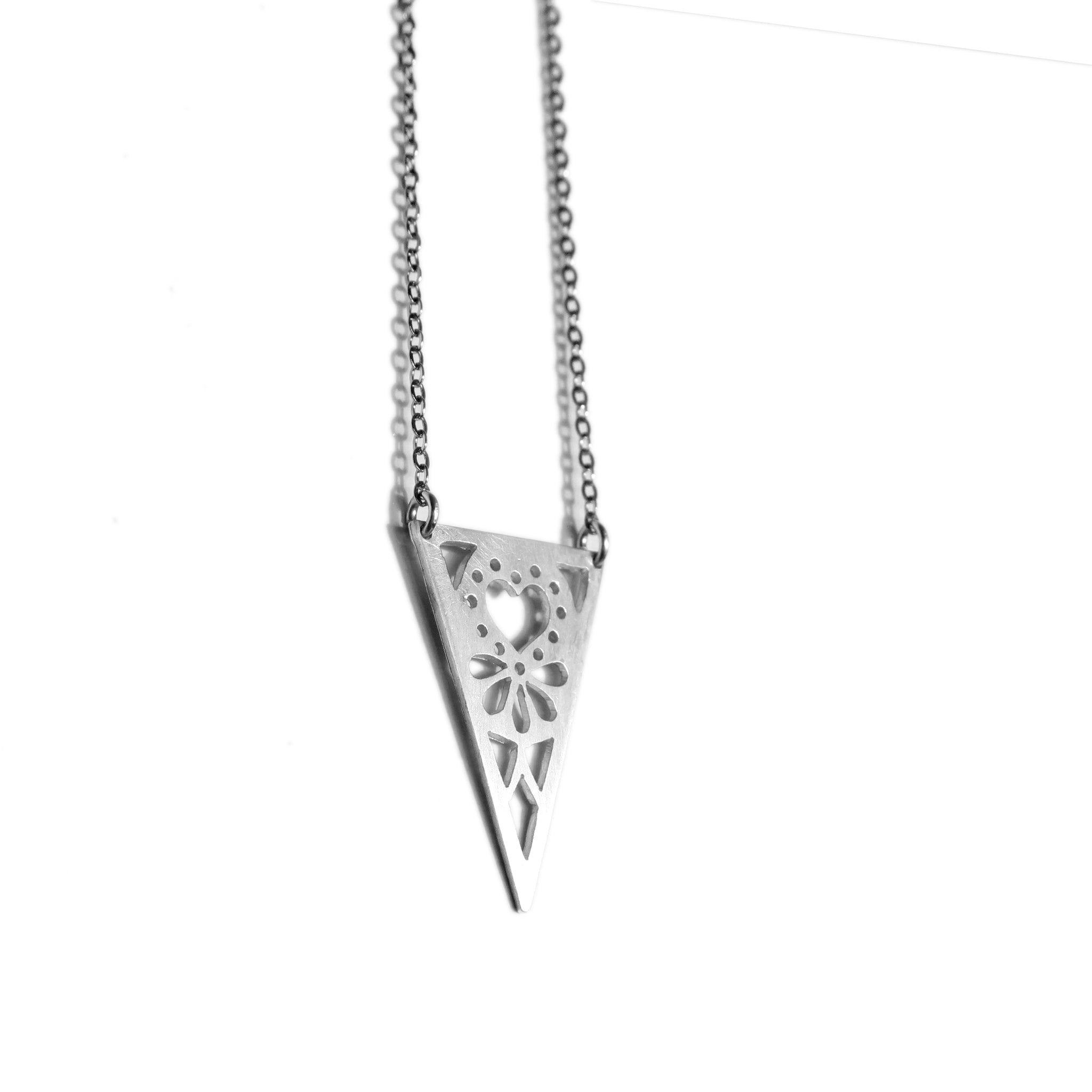 Triangle Heart Necklace