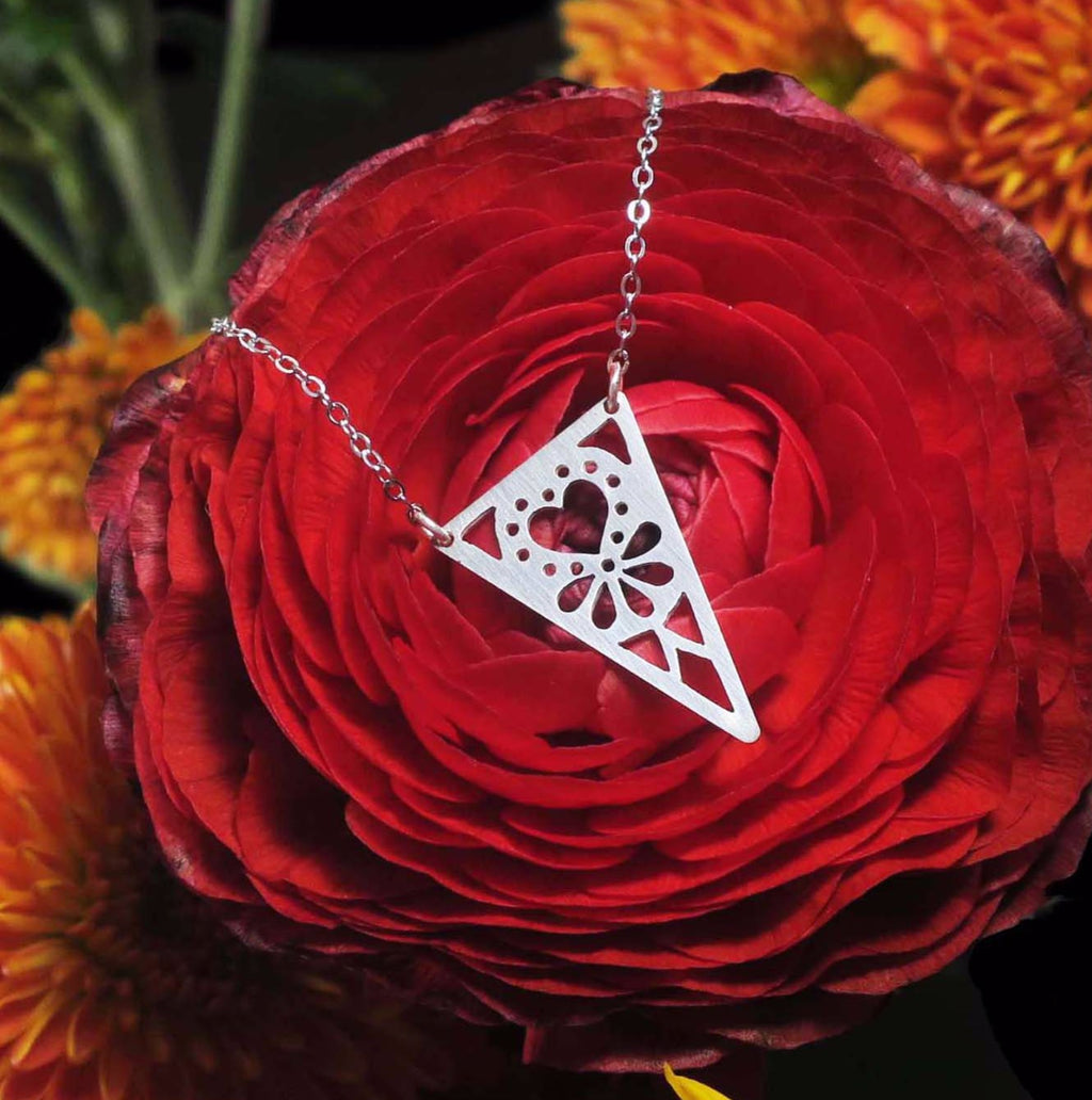 Triangle Heart Necklace