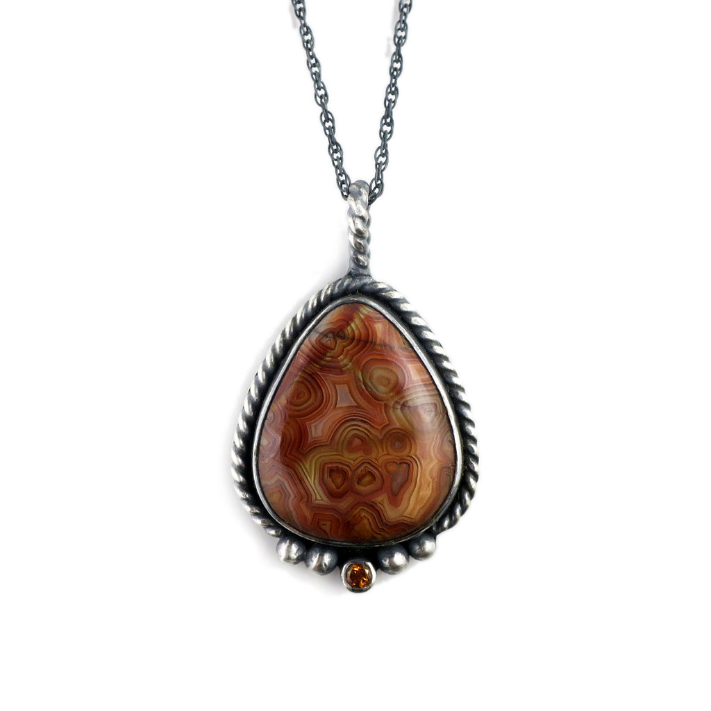 unEarthed necklace with crazy lace agate and citrine