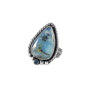 unEarthed ring with peruvian opal and sapphire