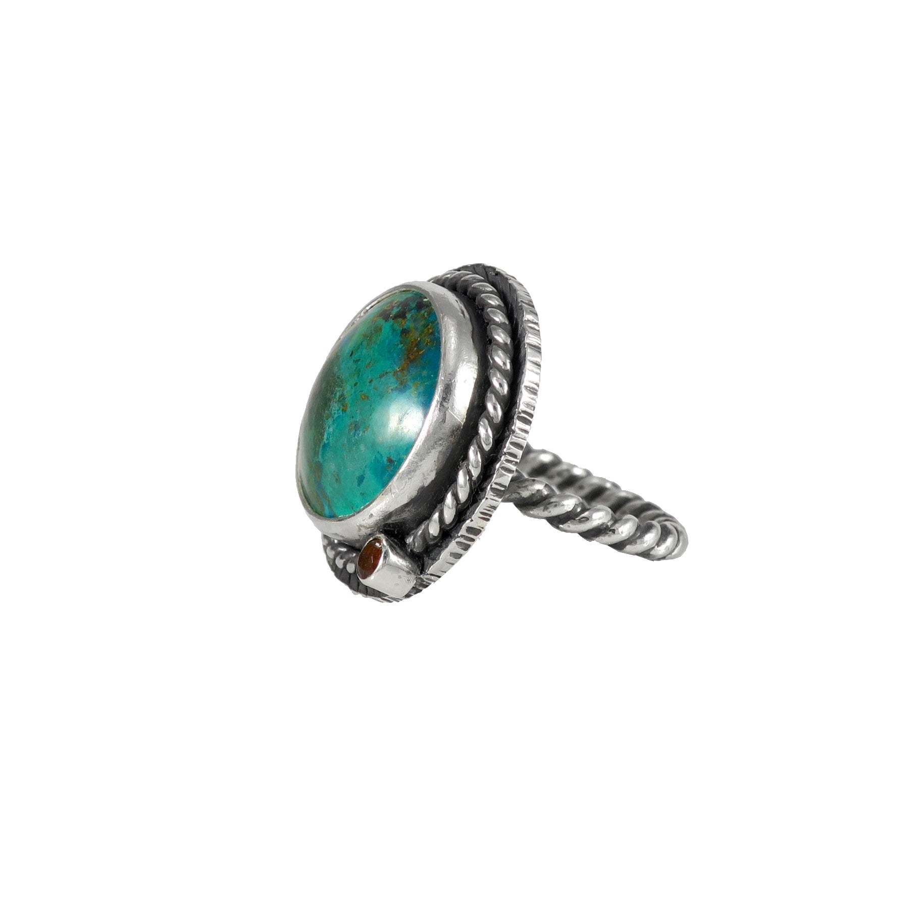 unEarthed ring with chrysocolla and citrine