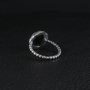 unEarthed ring with tourmaline slice and tanzanite