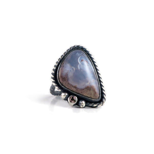 unEarthed ring with mexican opal and tourmaline