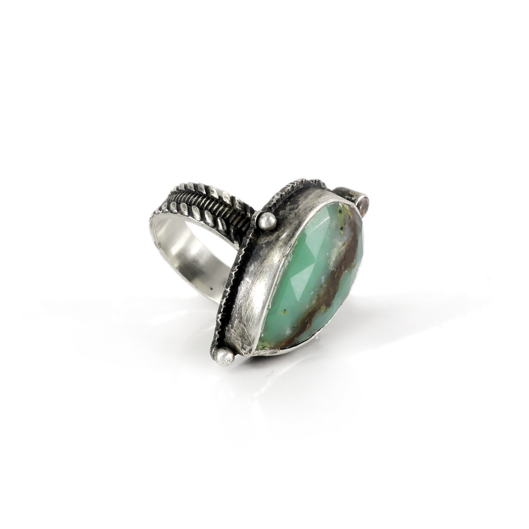 unEarthed ring with chrysoprase and citrine