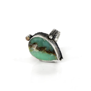 unEarthed ring with chrysoprase and citrine